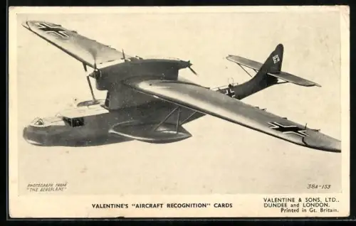 AK Dornier Do 18k im Flug mit  am Heck, Flugzeug