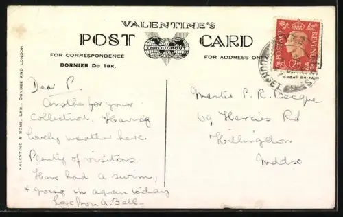 AK Dornier Do 18k im Flug mit  am Heck, Flugzeug