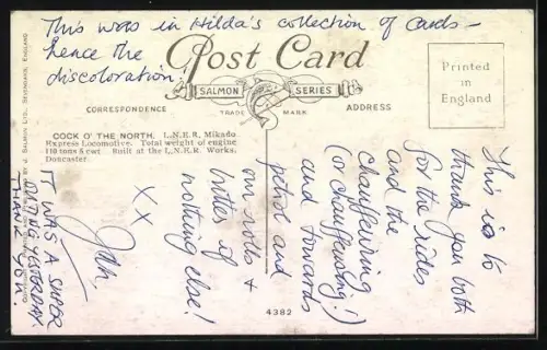 Künstler-AK Cock O` the North - L.N.E. Railway, englische Eisenbahn