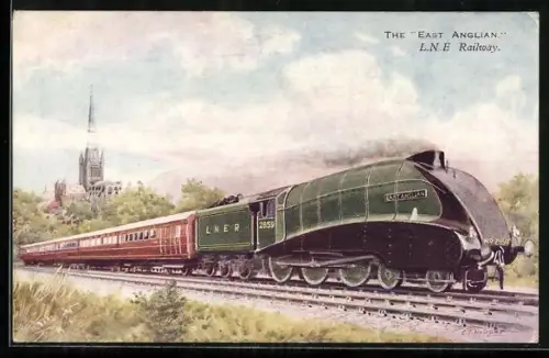 Künstler-AK sign. C. T. Howard: Englische Eisenbahn East Anglian, L.N.E. Railway