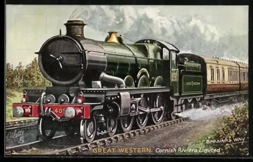 Künstler-AK englische Eisenbahn Windsor Castle der Great Western Railway-Gesellschaft