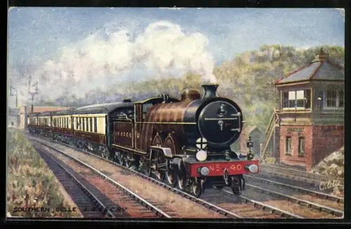 AK Southern Belle der L. & S. C. Rly., Englische Eisenbahn