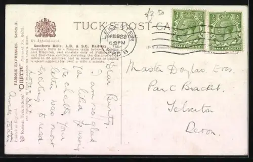 AK Southern Belle der L. & S. C. Rly., Englische Eisenbahn