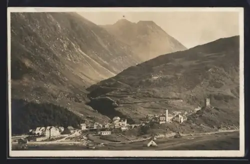 AK Hospenthal, Blick gegen die Gotthardstrasse