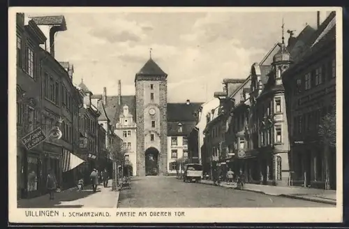 AK Villingen / Baden, Partie am oberen Tor