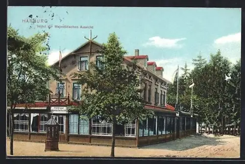 AK Hamburg-Harburg, Hotel zur Majestätischen Aussicht