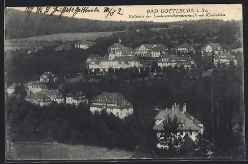 AK Bad Gottleuba i. Sa., Heilstätte der Landesversicherungsanstalt mit Kinderheim