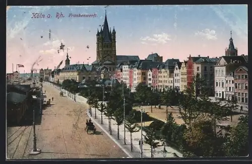 AK Köln a. Rh., Frankenwerft, Altstadt, Gross St. Martin