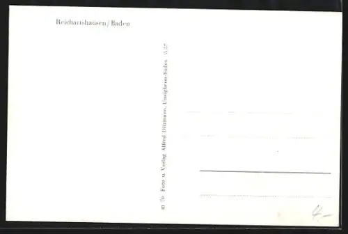 AK Reichartshausen /Baden, Ortsansicht mit Kirche und Wohnhäusern