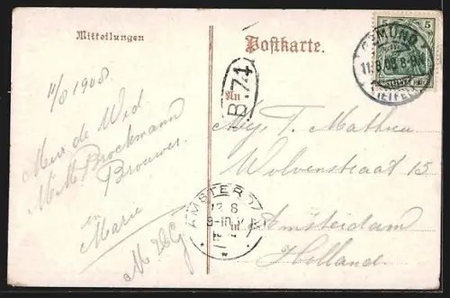 AK Gemünd /Eifel, Ortsansicht mit Kirche und umliegenden Bergen