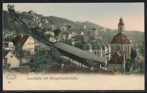 AK Dresden-Loschwitz, Bergschwebebahn