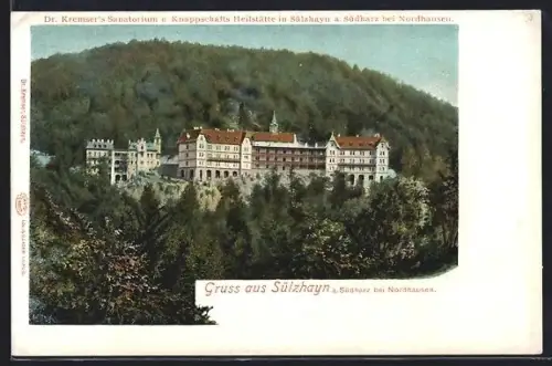 AK Sülzhayn /Nordhausen, Dr. Kremser`s Sanatorium, Knappschafts-Heilstätte