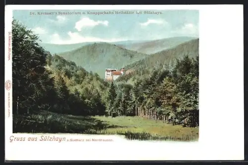 AK Sülzhayn /Südharz, Dr. Kremser`s Sanatorium, Knappschafts Heilstätte