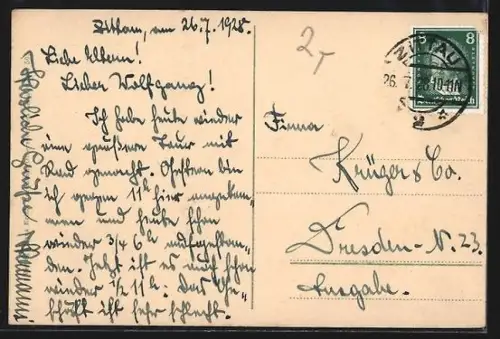 AK Hain-Oybin, Ortsansicht mit Fachwerkhäusern und Berglandschaft