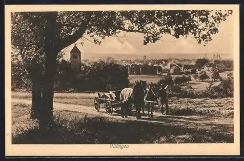 AK Villingen / Baden, Blick auf den Ort