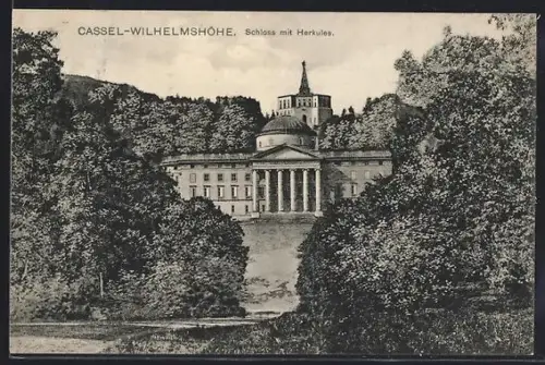 AK Cassel-Wilhelmshöhe, Schloss mit Herkules