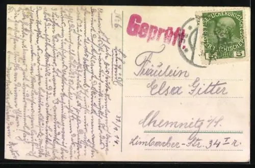 AK Theresienstadt, Paradeplatz, Zeughaus, Kaiserstrasse