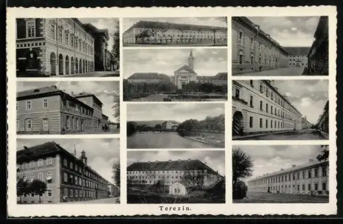 AK Theresienstadt / Terezin, verschiedene Ansichten einer Kaserne