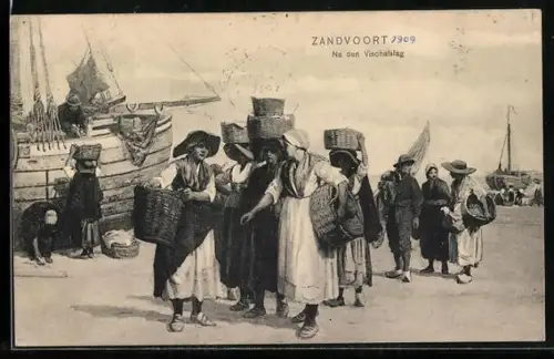 AK Zandvoort, na den Vischafslag