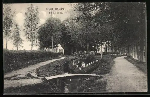 AK Epe, bij de beek, Ortsansicht
