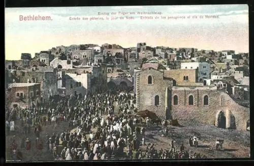 AK Bethleem, Entree des pelerins, le jour de Noel