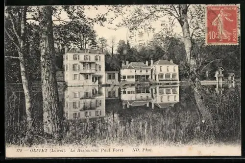 AK Olivet, Le Restaurant Paul Forêt, vue sur l`eau