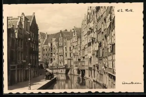 AK Amsterdam, Kanalpartie an den Wohnhäusern