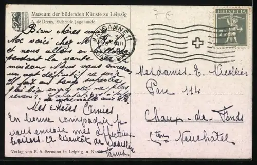 Künstler-AK zwei Jagdhunde