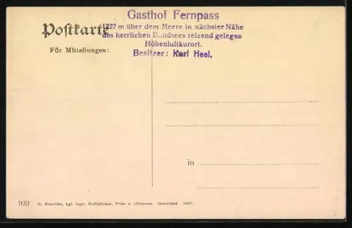 AK Nassereith, Gasthof Fernpass, Gesamtansicht