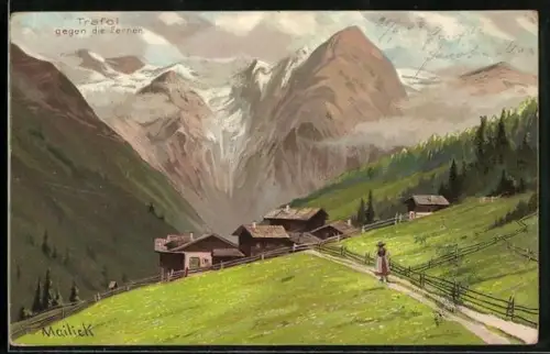 Künstler-AK Alfred Mailick: Trafoi gegen die Ferner