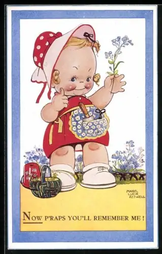 Künstler-AK Mabel Lucie Attwell: Mädchen betätigt sich als Gärtnerin