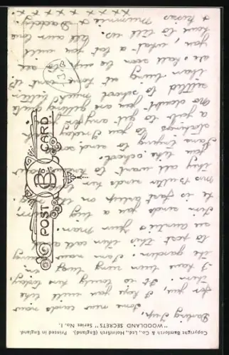 Künstler-AK sign. Dorothy Wheeler: Knabe füttert Eichhörnchen und Hasen unter einem Baum