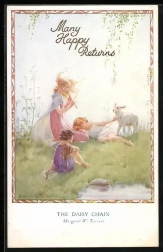 Künstler-AK Margaret W. Tarrant: The Daisy Chain