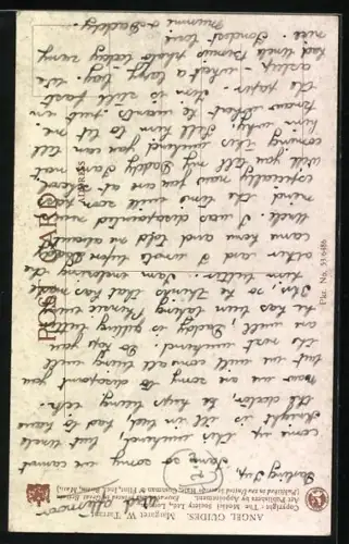 Künstler-AK Margaret W. Tarrant: Maria und Josef wird der Weg mit Engeln geleitet