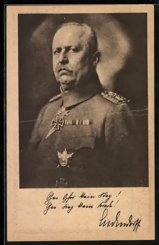 AK Portrait Erich von Ludendorff
