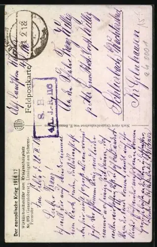 AK Generaloberst von Linsingen am Scherenfernrohr