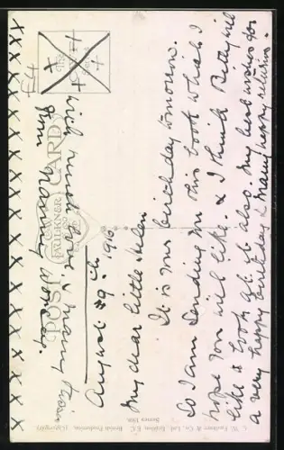 AK Attention!, Hund mit Gewehr und Kind