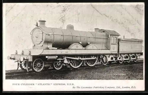 AK Englische Eisenbahn, Lokomotive Atlantic No. 730 der N. E. R.