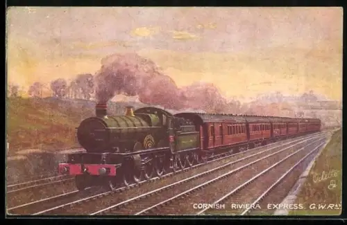 AK Cornish Riviera Express, GWR, englische Eisenbahn