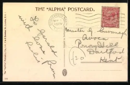 Künstler-AK Milli Weber: Kinder nutzen Blauen Enzian als Megafon