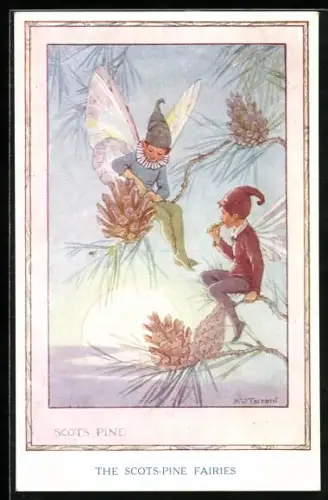 Künstler-AK Margaret W. Tarrant: The Scots-Pine Fairies