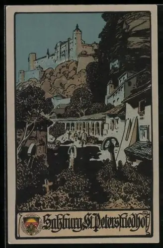 AK Deutscher Schulverein NR. 312: Salzburg, St. Petersfriedhof