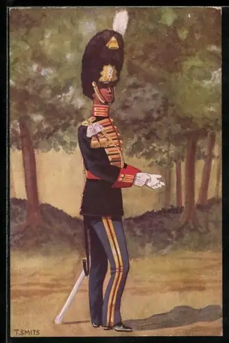Künstler-AK Garderegiment Grenadiers, Ceremoniele tenue Luitenant-kolonel, niederländischer Soldat