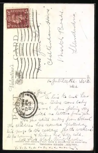 Künstler-AK Florence E. Valter: Süsser Terrier mit Pferd