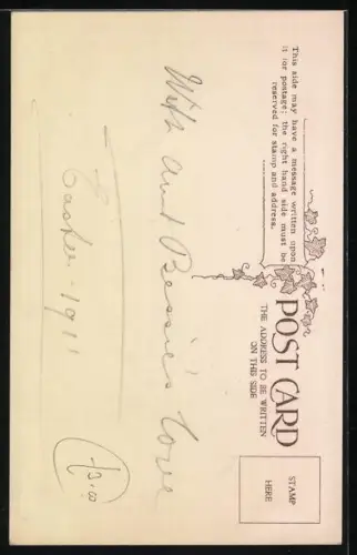 Künstler-AK I.M.J.: Mädchen mit Hund