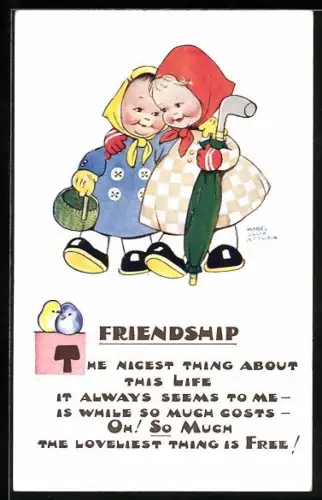 Künstler-AK Mabel Lucie Attwell: Friendship