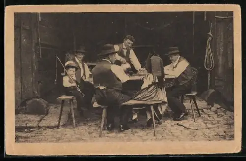 AK Intérieur alsacien