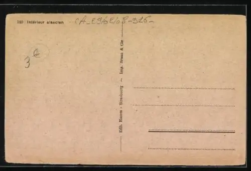 AK Intérieur alsacien