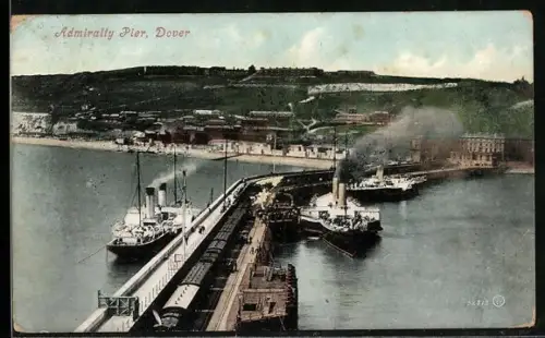 AK Dover, Admirality Pier with Steamer
