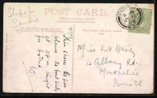 AK Dover, Admirality Pier with Steamer